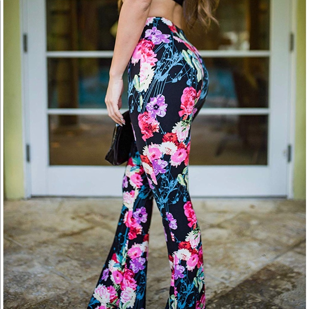 Super Soft- Peachskin, Wide Leg, Floral Pants